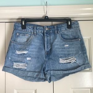 Forever21 High Waisted Distressed Shorts
